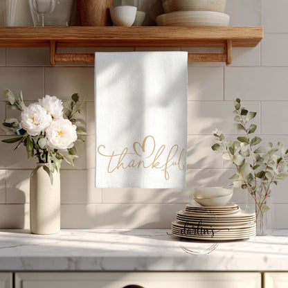 Thankful Gold Kitchen Towel