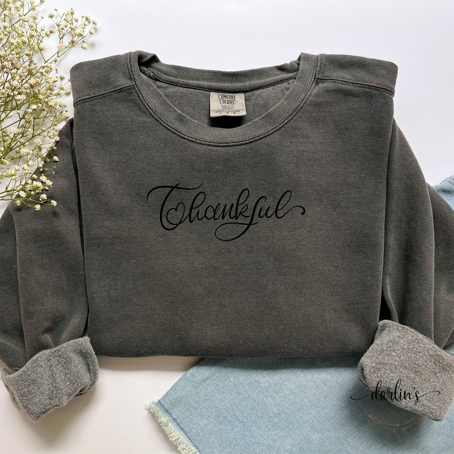 Thankful Lettering Only Shirt