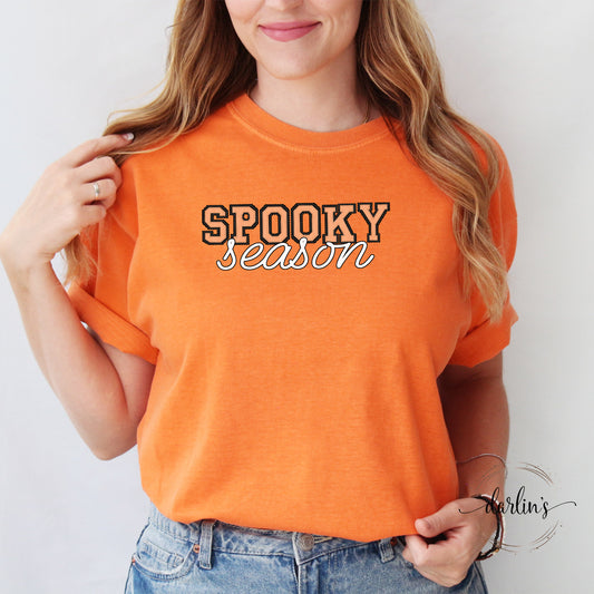 The Prepster - Spooky Season - Orange & Black Shirt