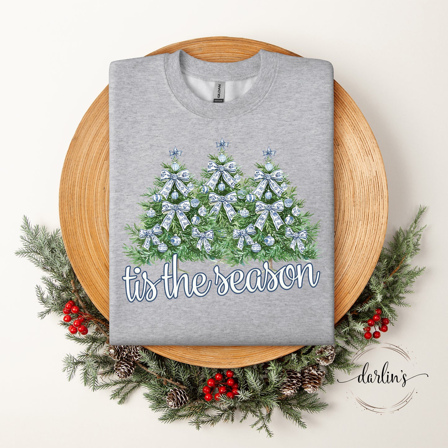 Tis The Season Blue Bows Shirt