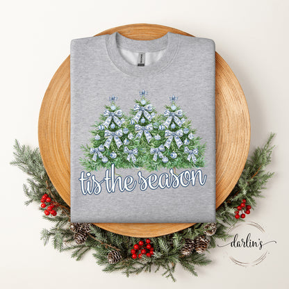 Tis The Season Blue Bows Shirt