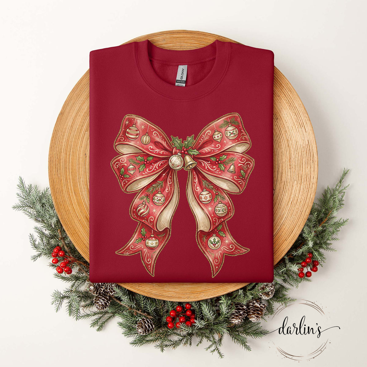 Vintage Christmas Bow Shirt