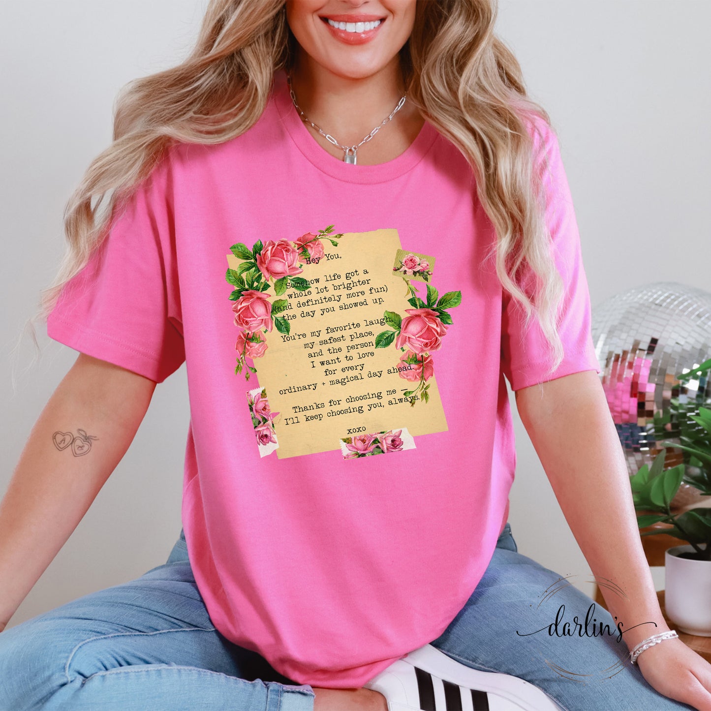 Vintage Pillow Love Letter Stock Shirt