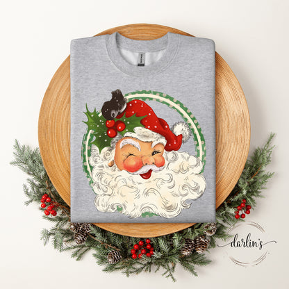 Vintage Santa With Holly Shirt