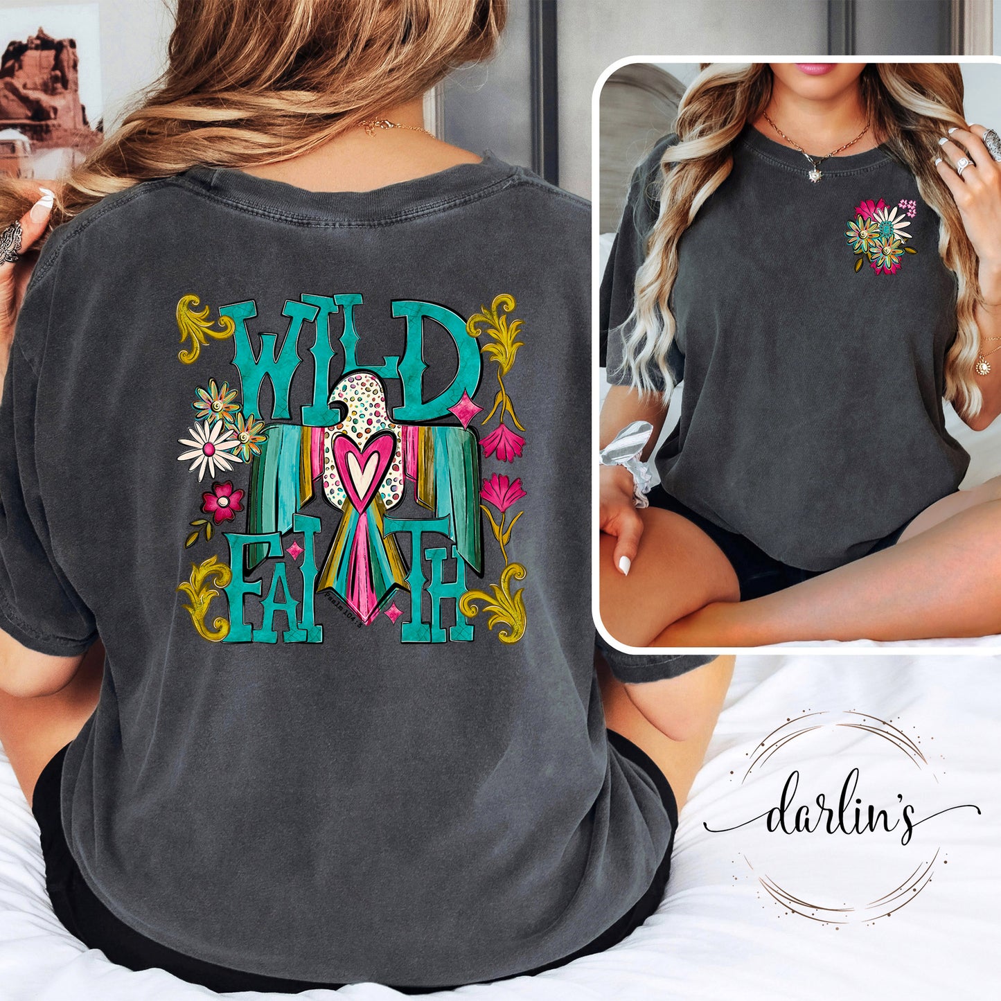 Wild Faith With Pocket Design Shirt