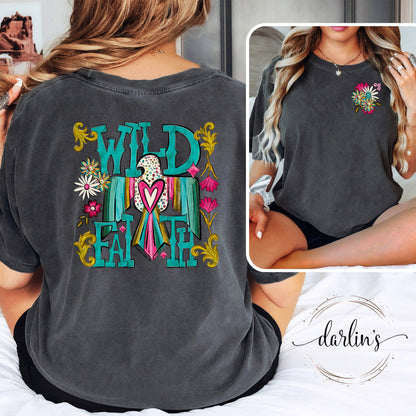 Wild Faith With Pocket Design Shirt