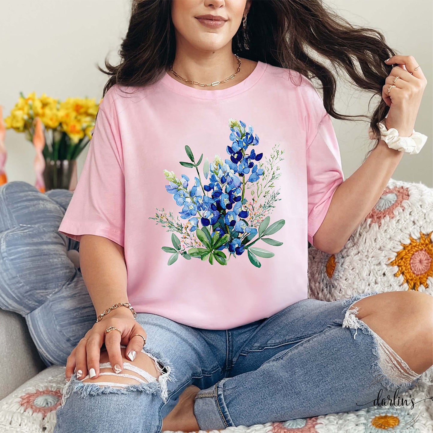 Watercolor Bluebonnets Shirt