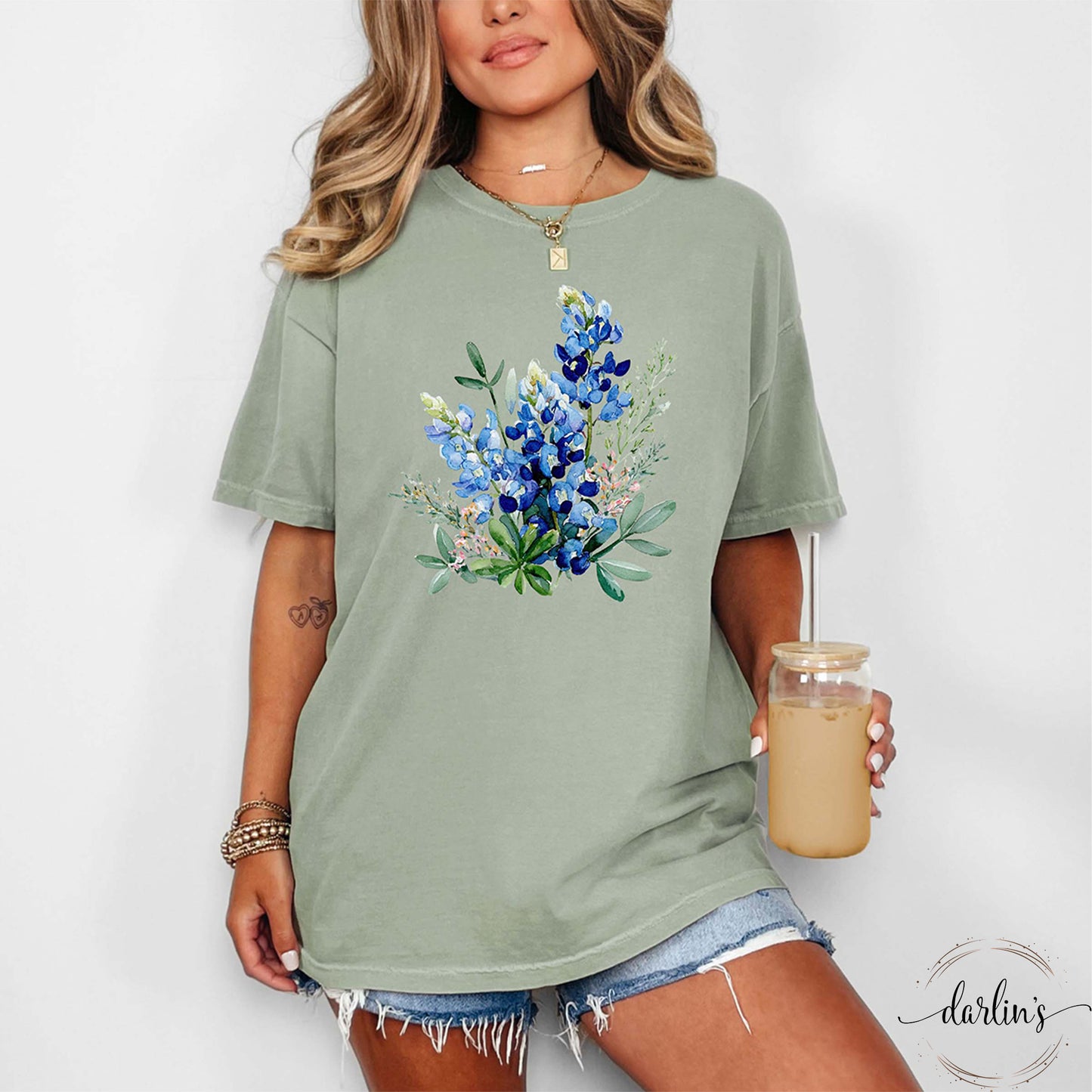 Watercolor Bluebonnets Shirt