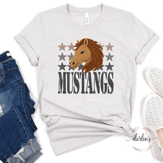 Yarn Mascots Mustangs Shirt