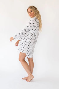 Black Polka Dot Night Shirt