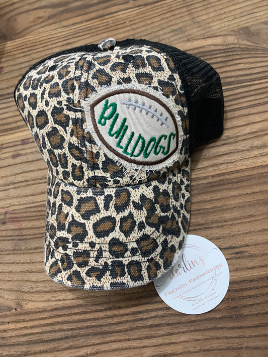 Green BULLDOGS Leopard Hat
