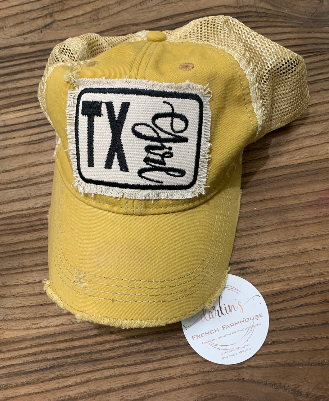 Mustard Yellow TX Girl Hat