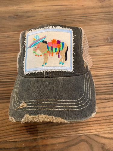 Fiesta Donkey on black hat